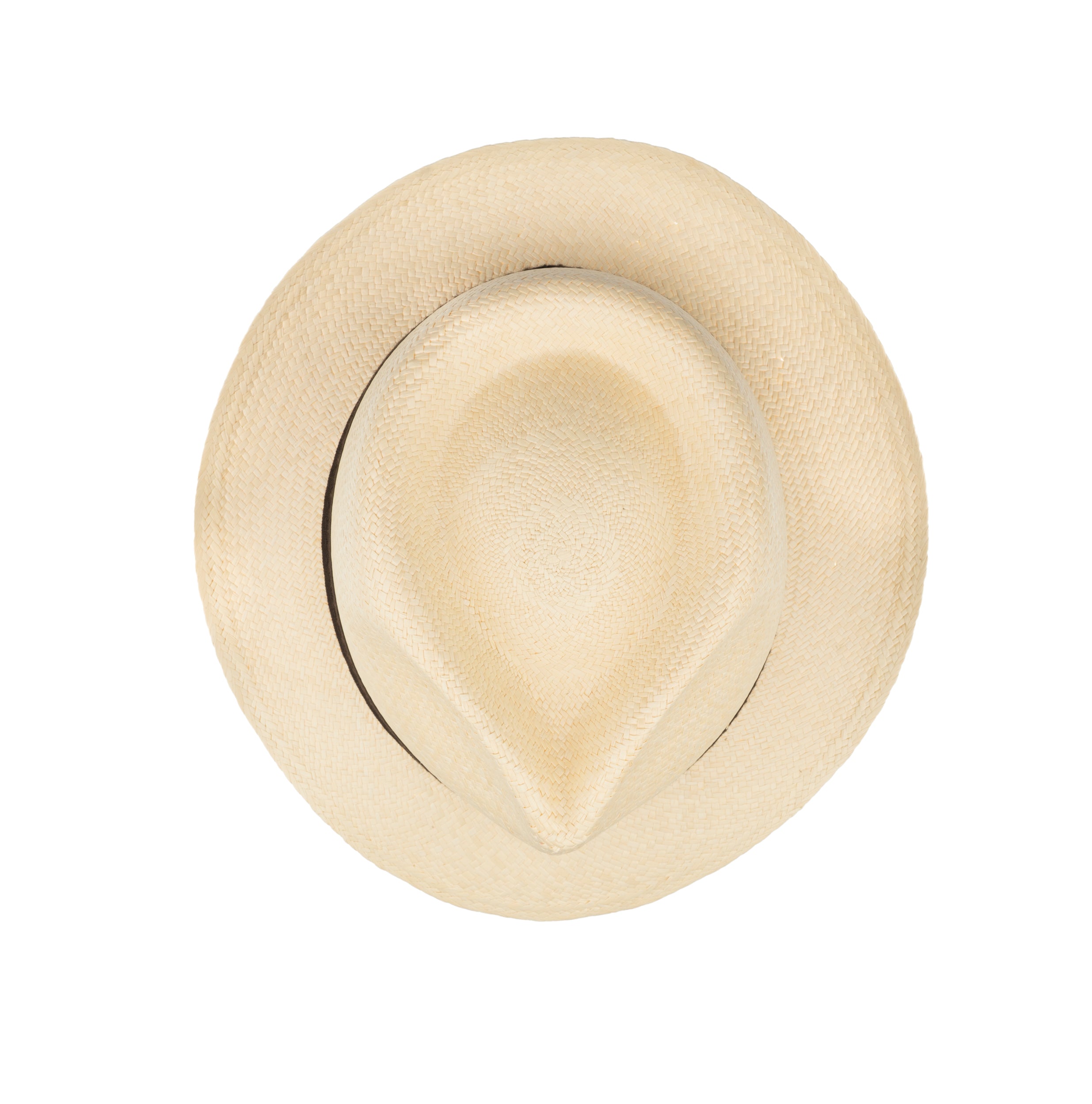 Trilby Panama (Semi-bleached) Brown Waffle Band