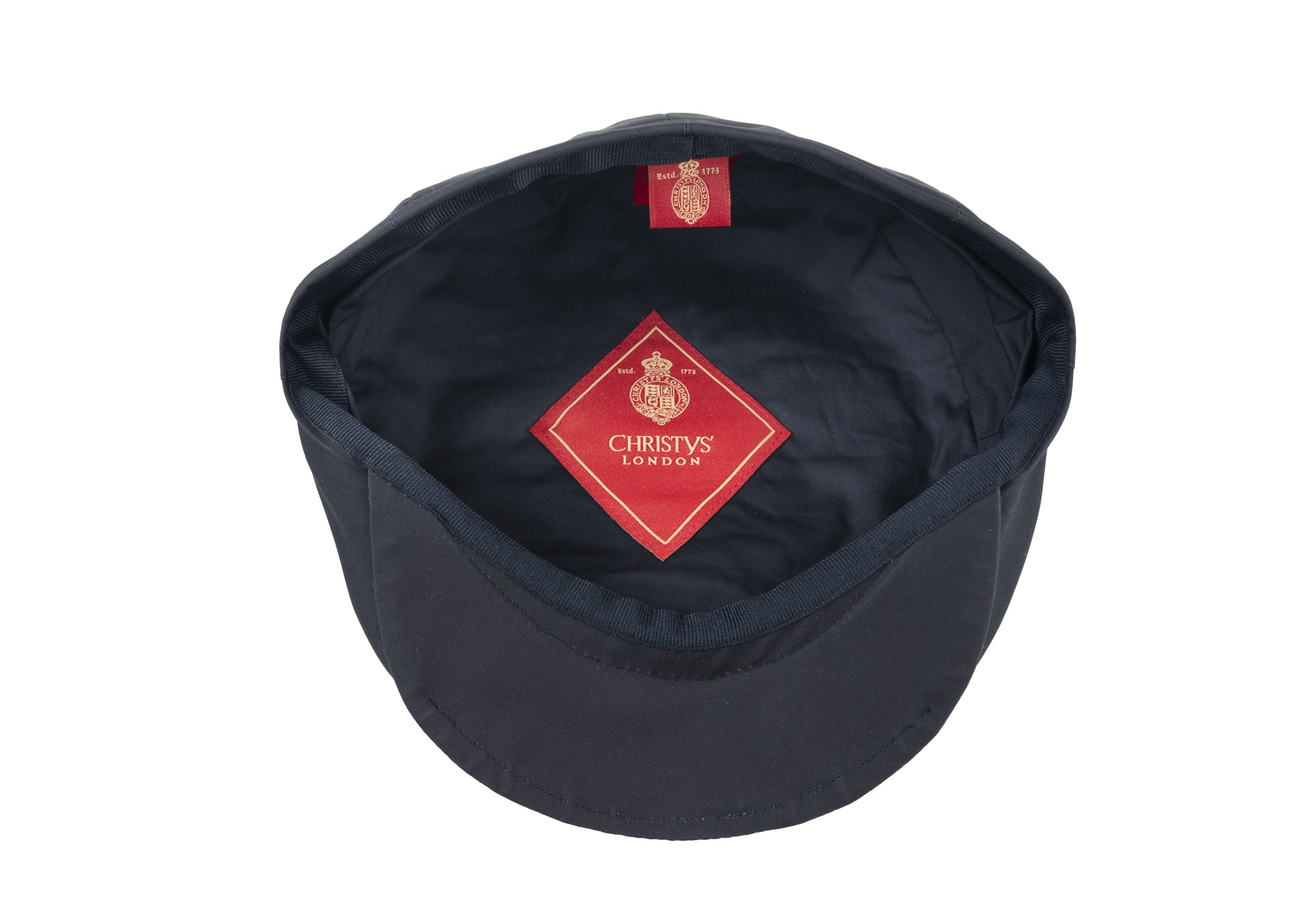 Balmoral flat Cap in cotton waxed fabric in Black