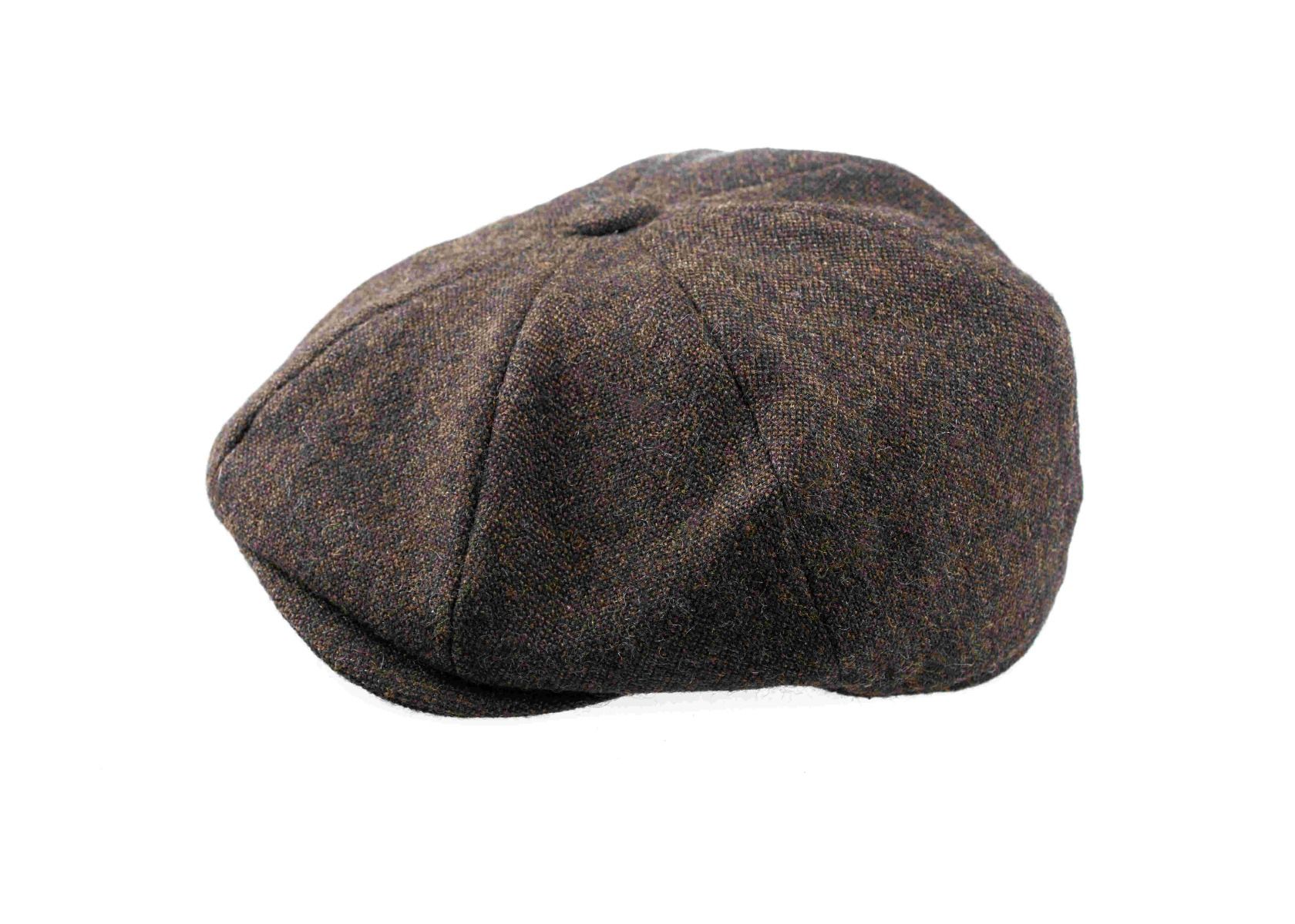 Tweed 8 Piece Cap in Brown