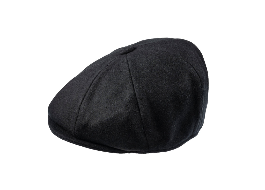 8 Piece Baker Boy Melton Wool Flat Cap