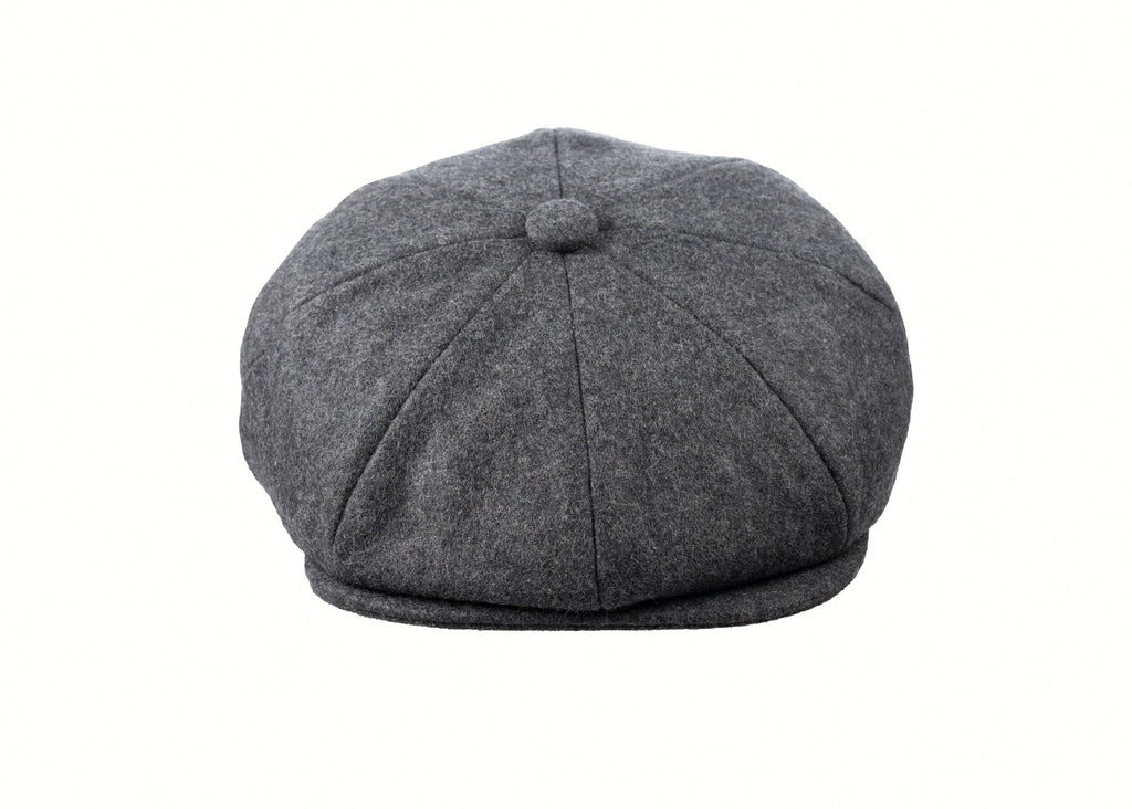 8 Piece Baker Boy Melton Wool Flat Cap