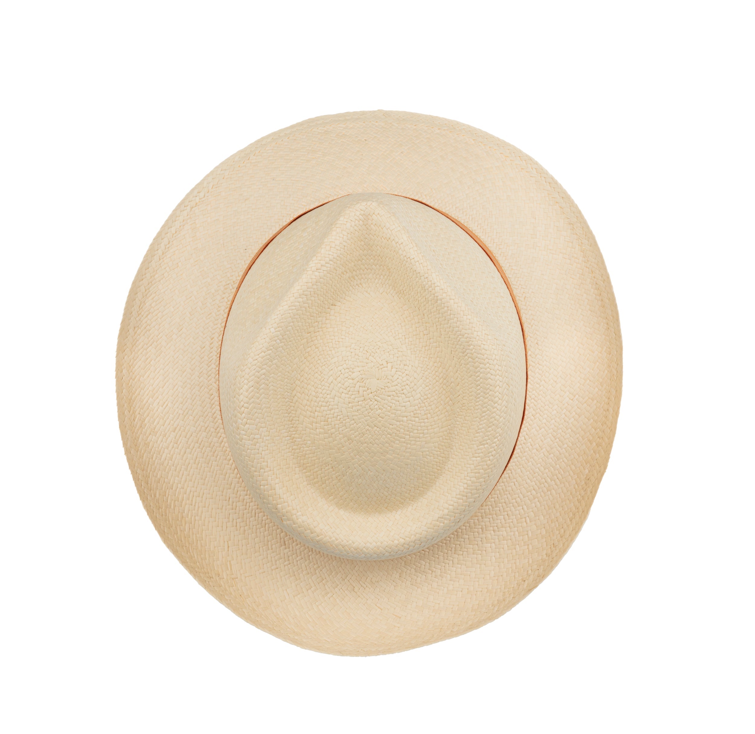 Trilby Panama (Semi-bleached) Orange & Stripe Band