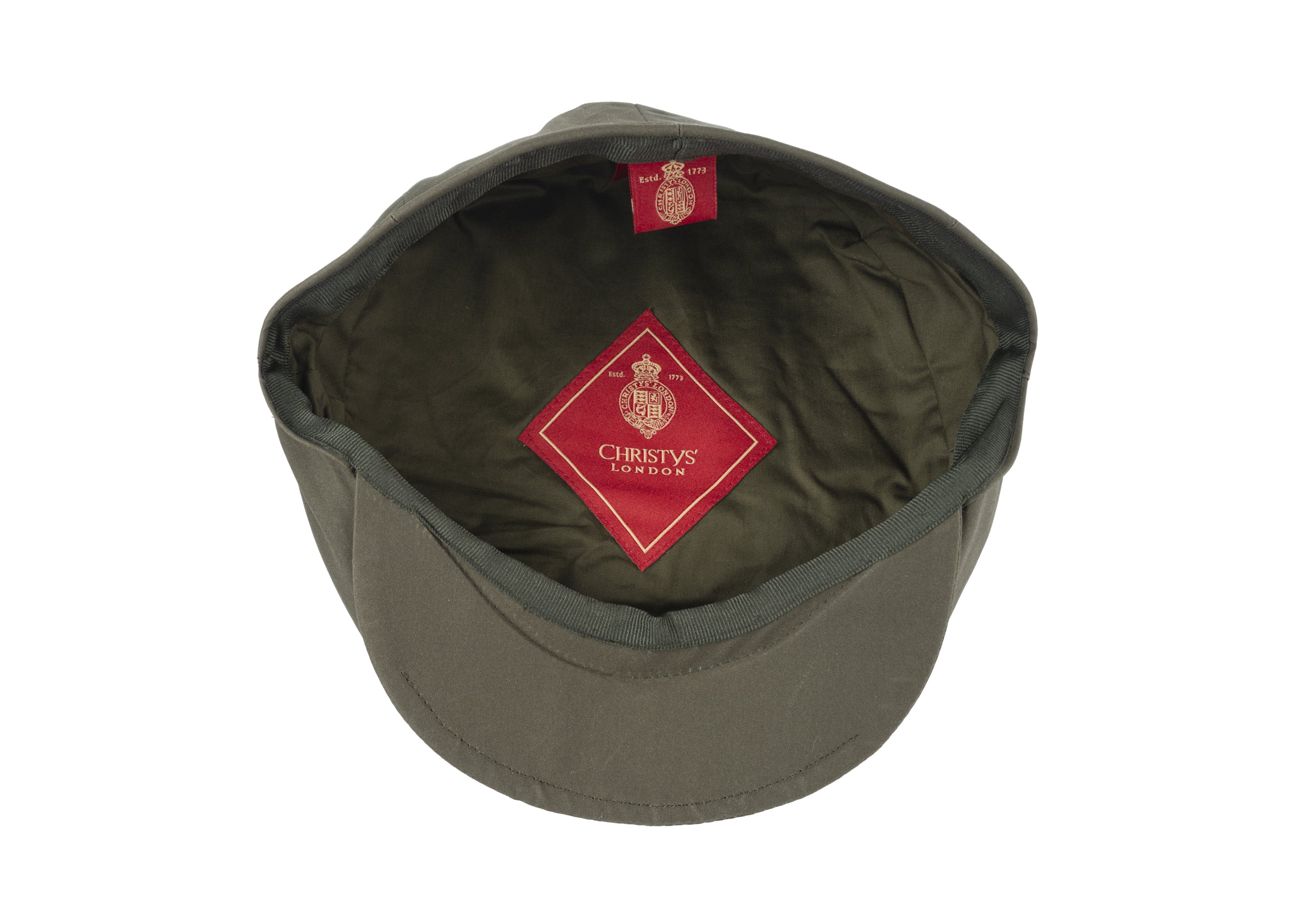Balmoral flat Cap in cotton wax fabric in Green