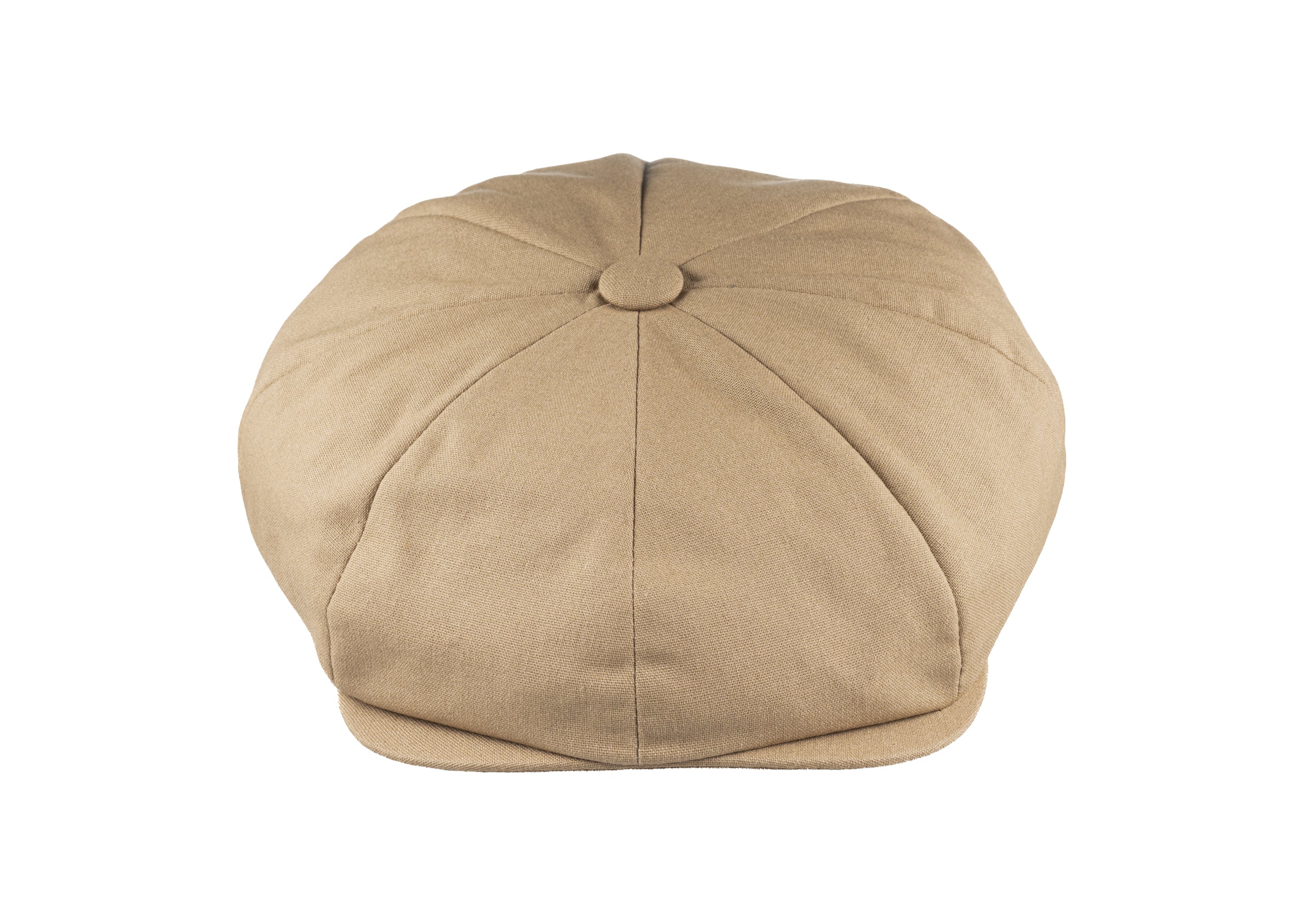 8 Piece Linen Blend Baker Boy Cap Mushroom