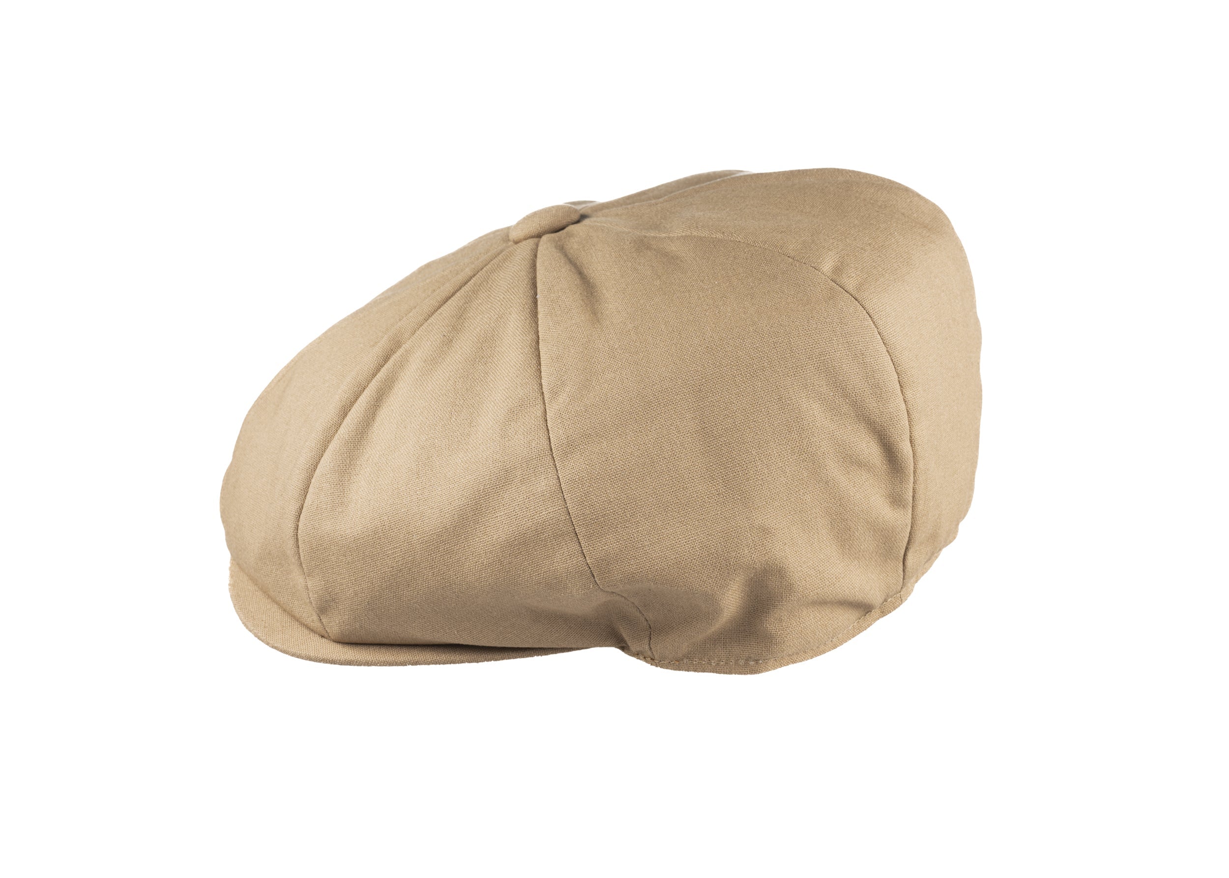 8 Piece Linen Blend Baker Boy Cap Mushroom