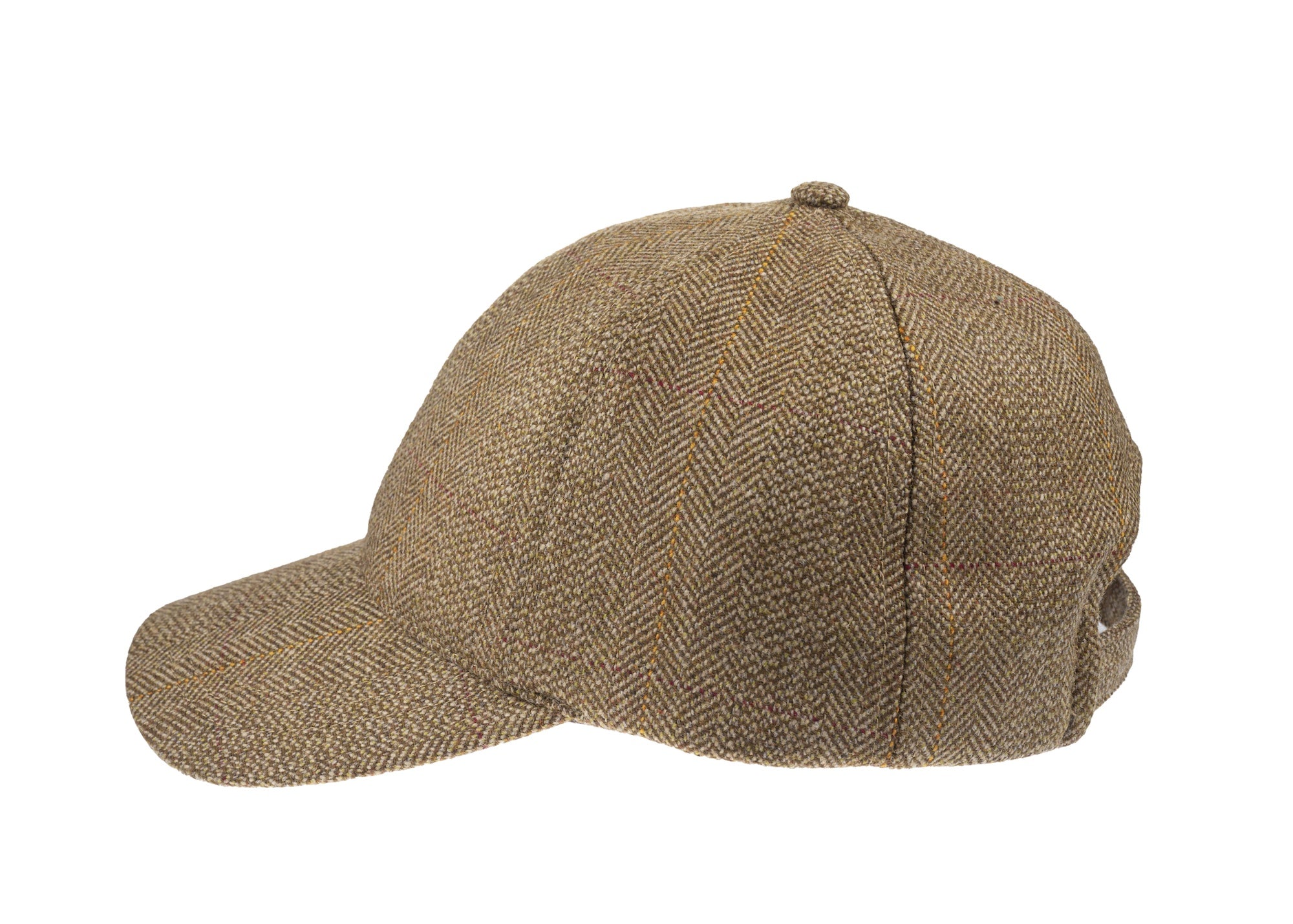 Lovat Mill Teviot Tweed Made in England Baseball Cap in Bracken