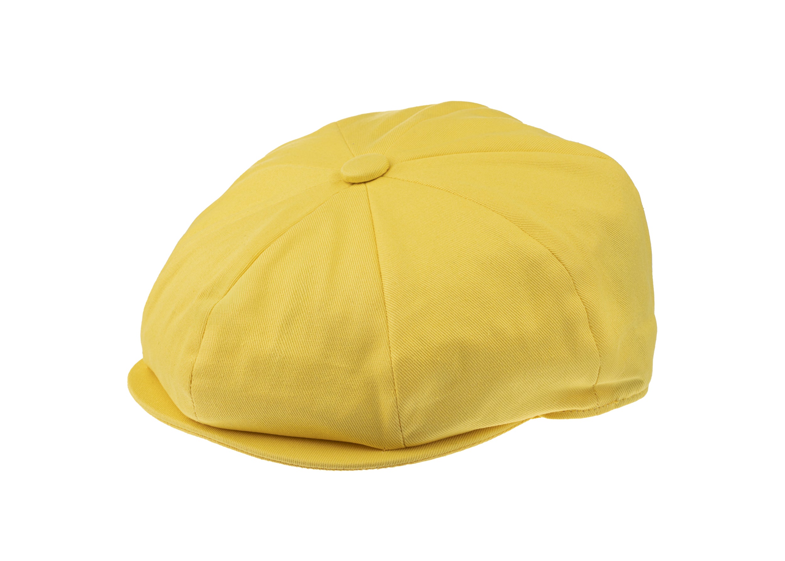 8 Piece Cotton Summer Cap Yellow
