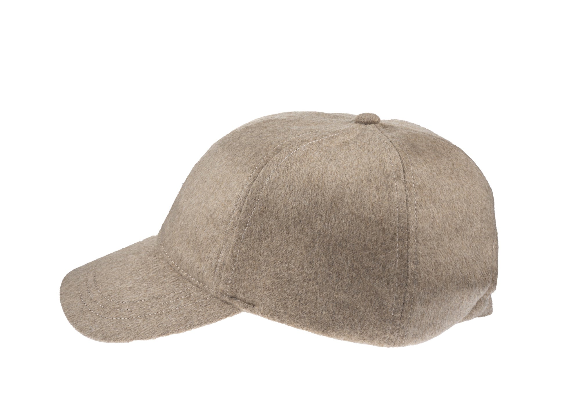 Christys' x Johnstons of Elgin Cashmere Made in England Baseball Cap in Camel