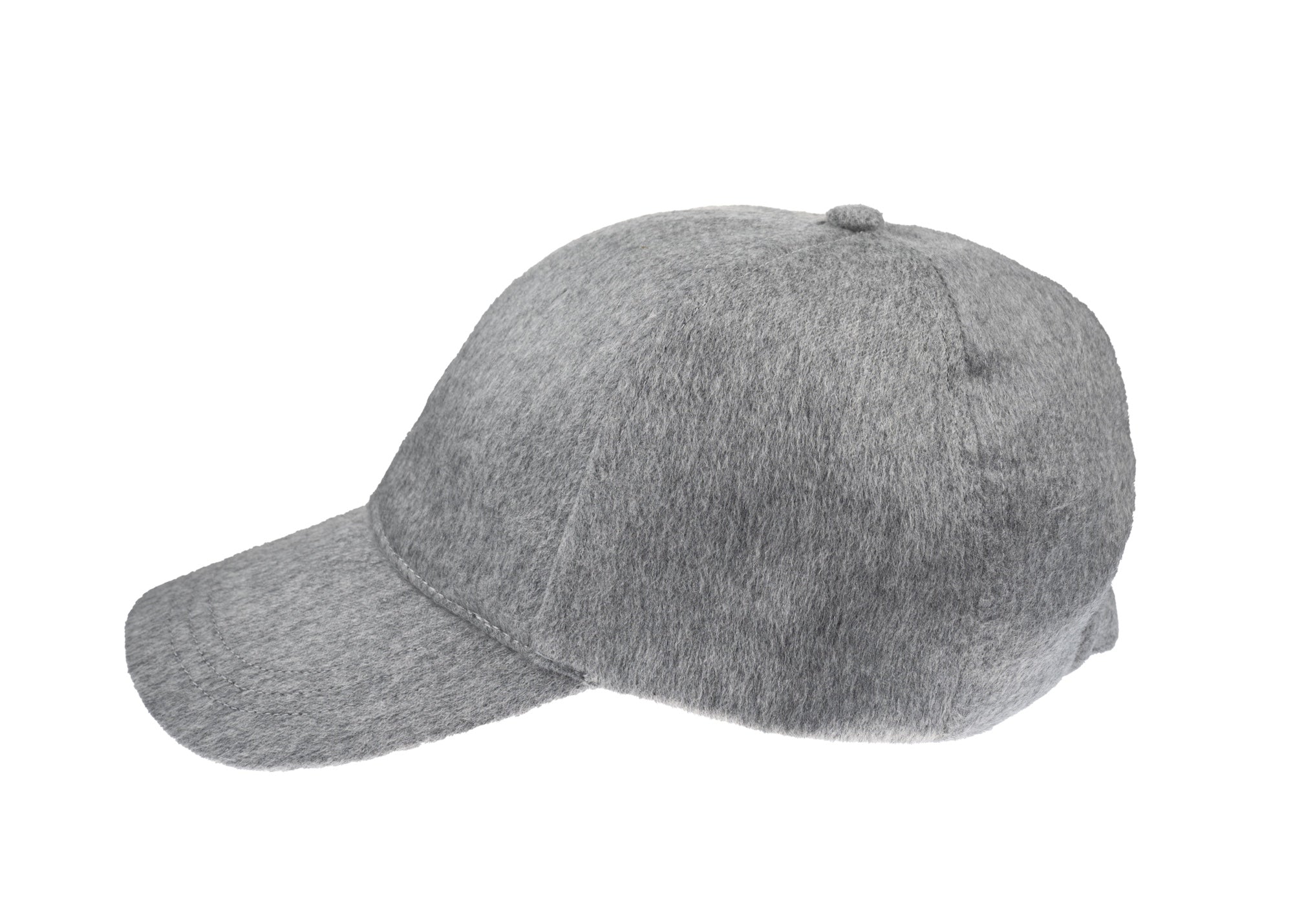 Christys' x Johnstons of Elgin Cashmere Made in England Baseball Cap in Light Grey