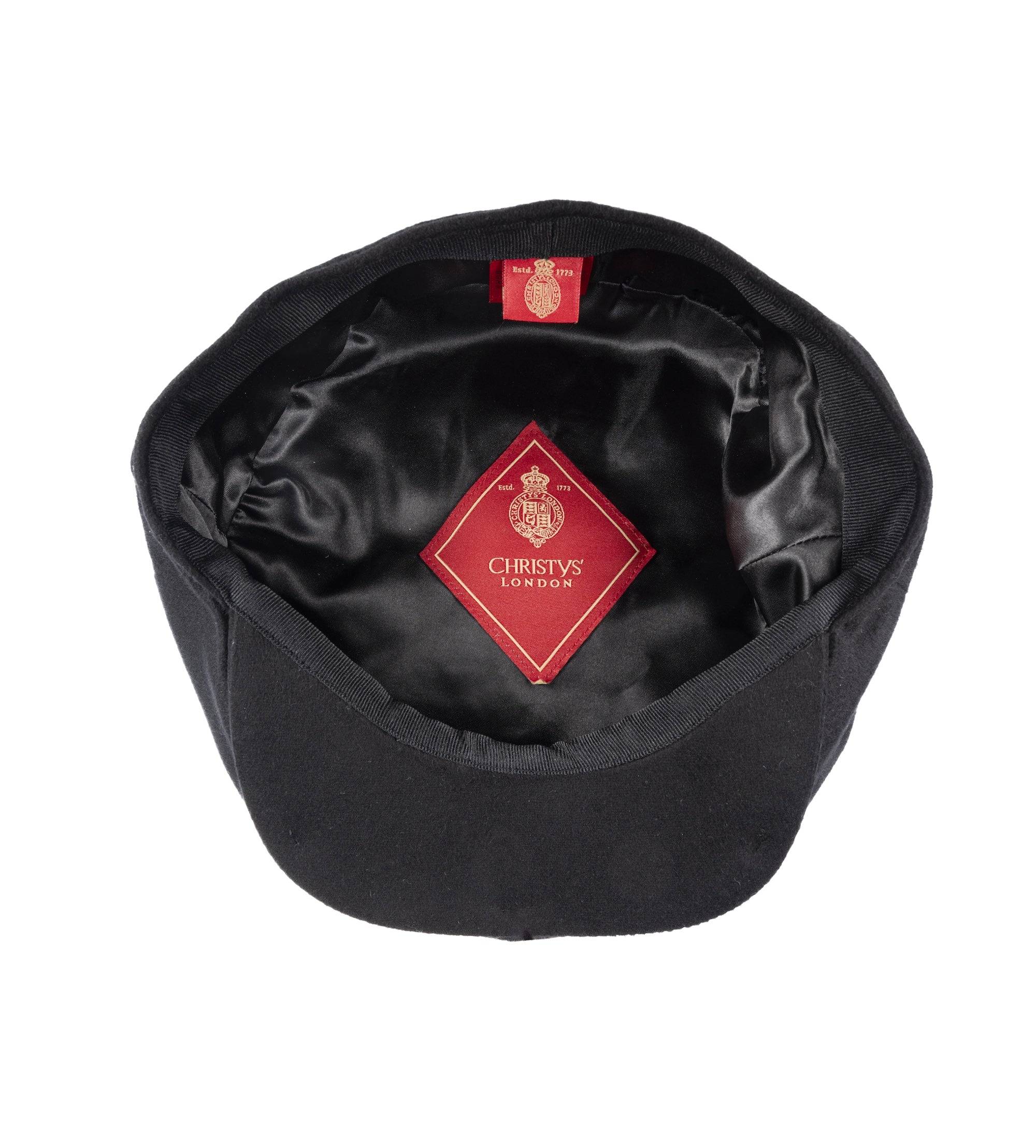 8 piece Cashmere Flat Cap in black