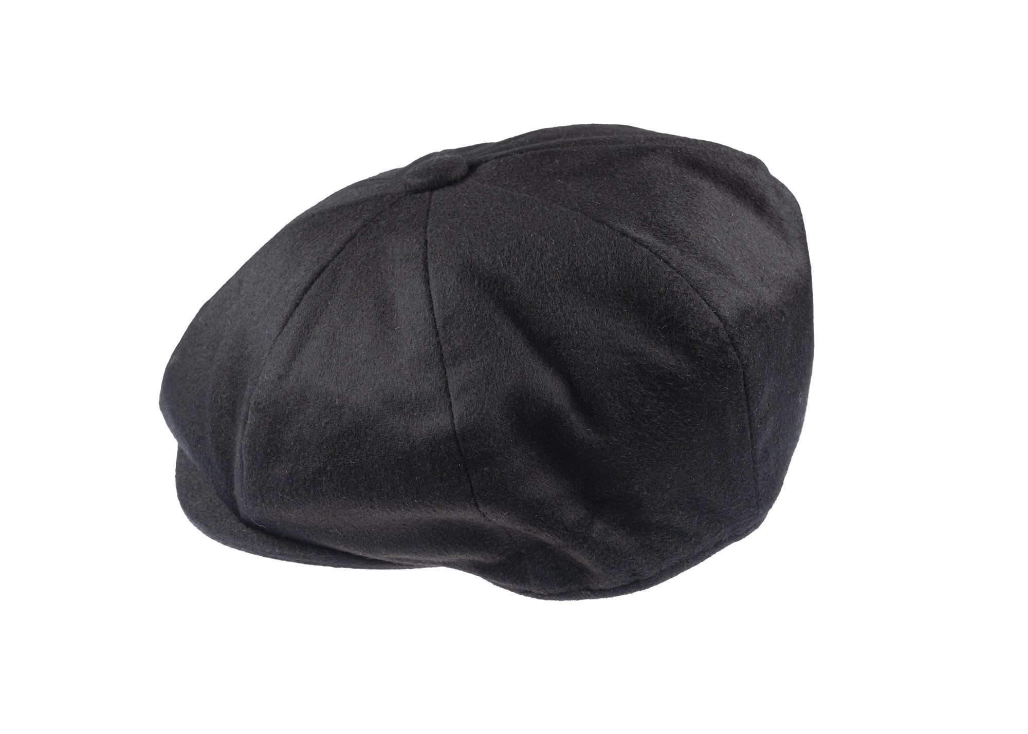 8 piece Cashmere Flat Cap in black