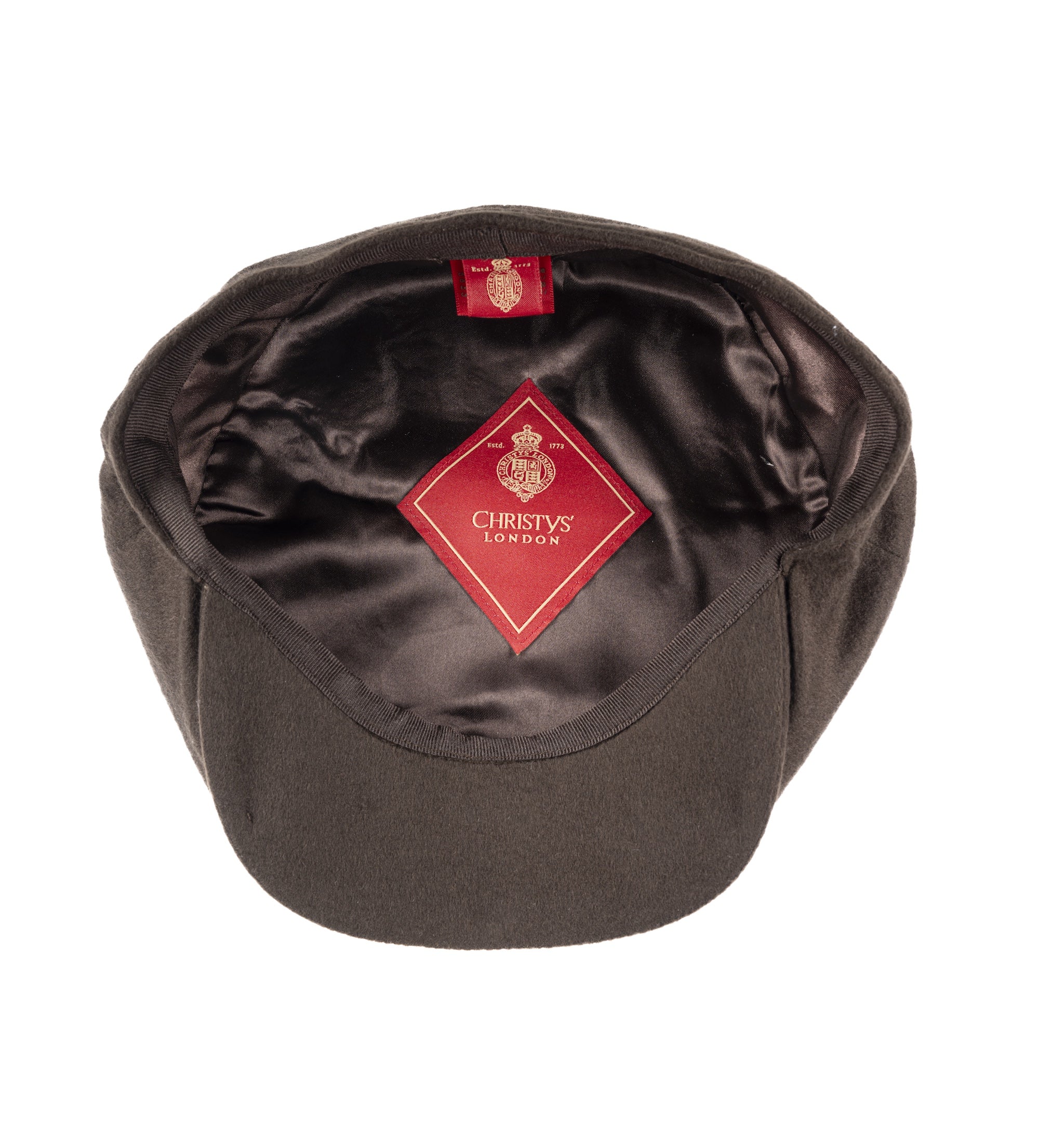 8 piece Cashmere Flat Cap in brown