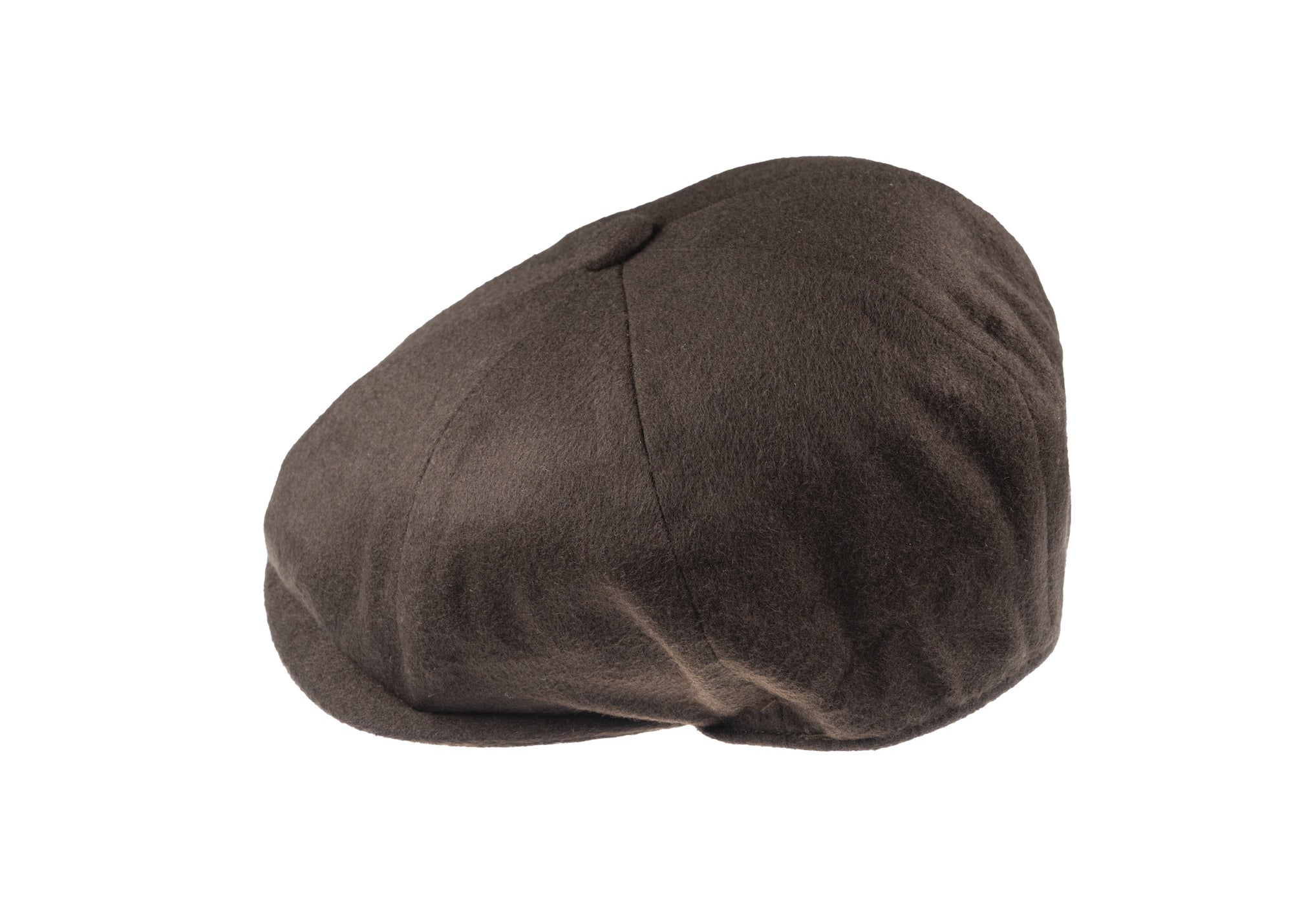 8 piece Cashmere Flat Cap in brown