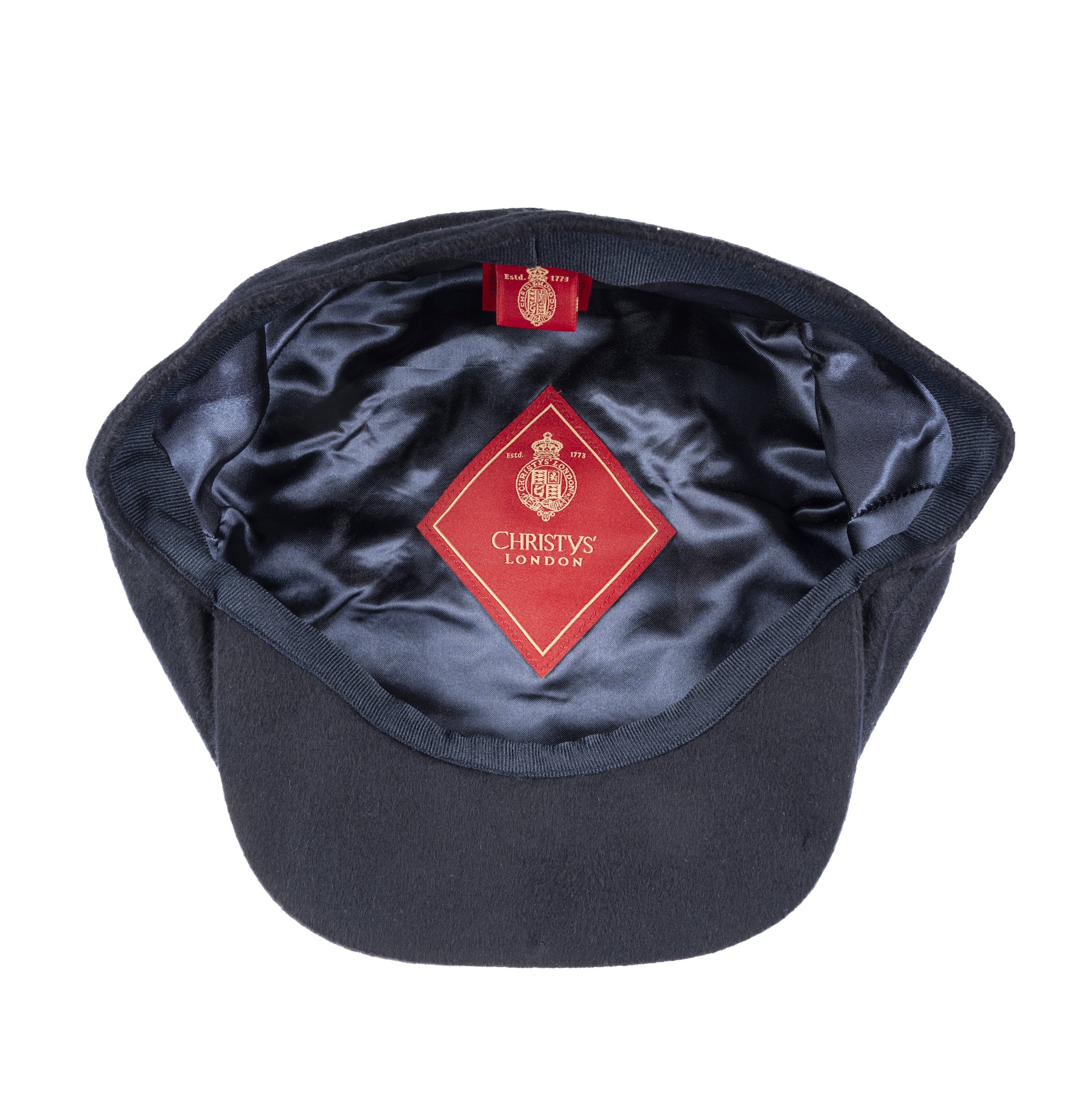 8 piece Cashmere Flat Cap in navy