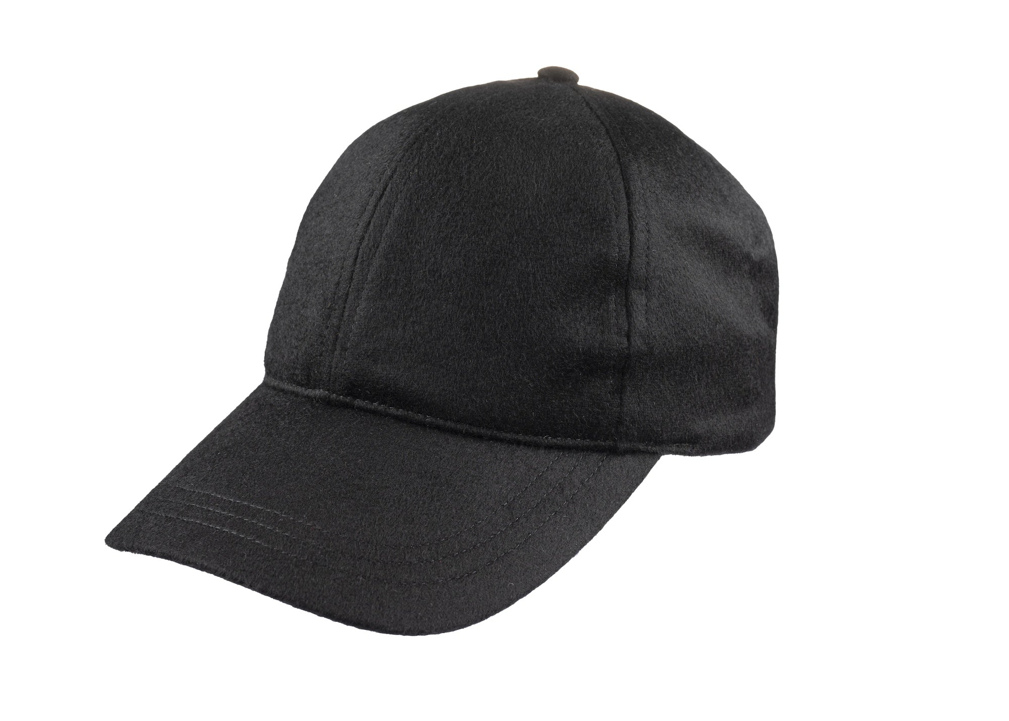 Baseball Cashmere cap in black