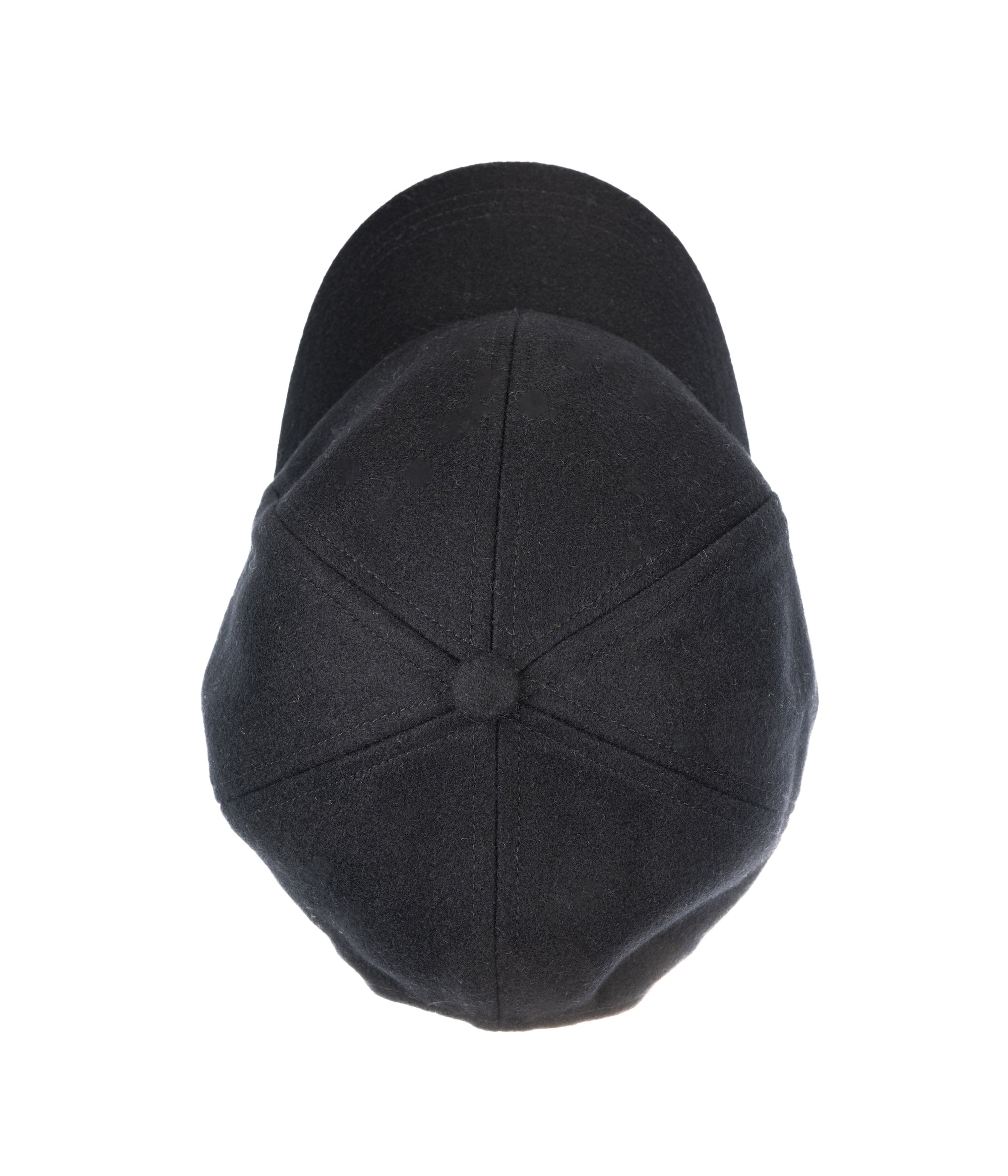 Baseball Melton cap in black