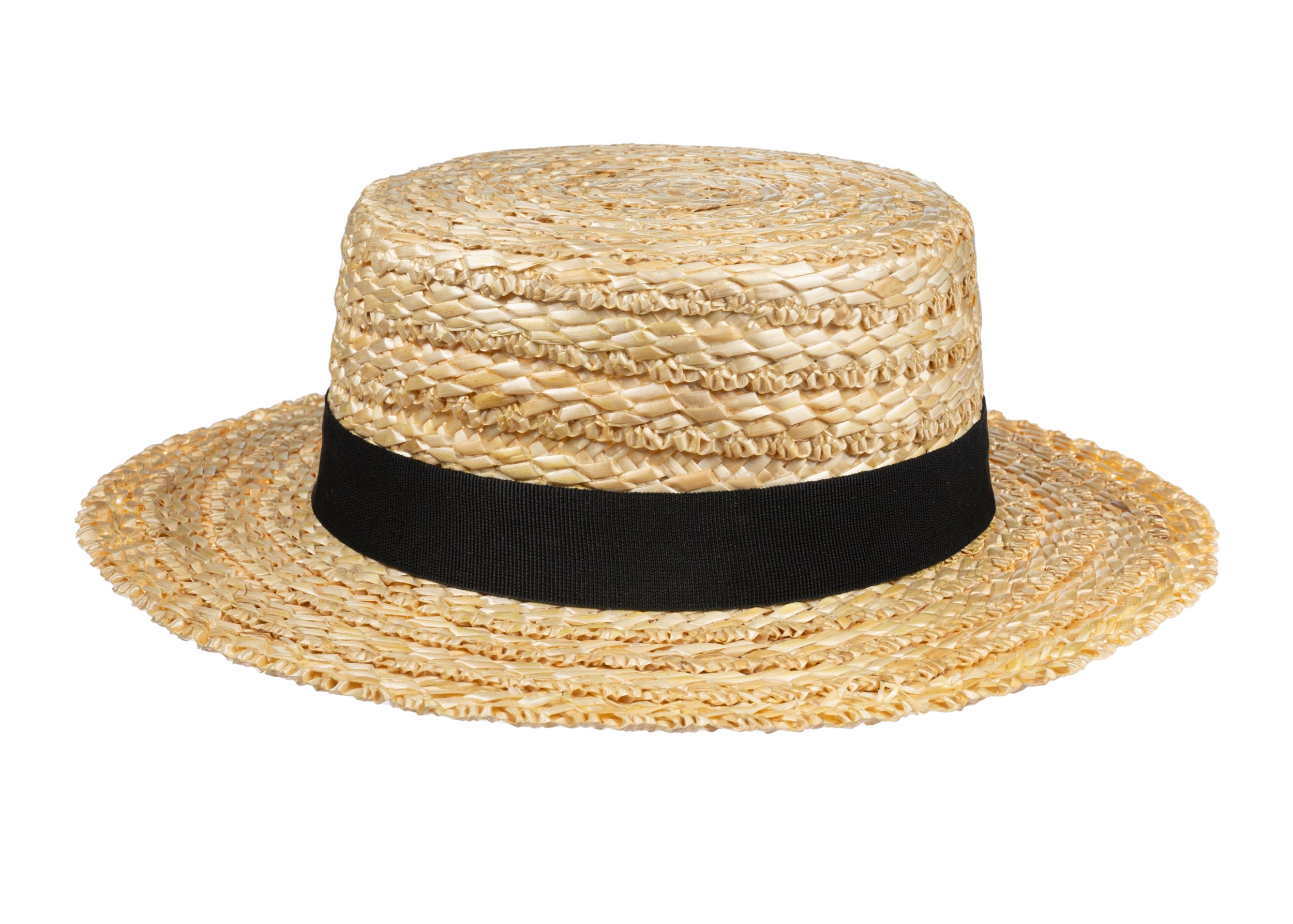 Boater with black band
