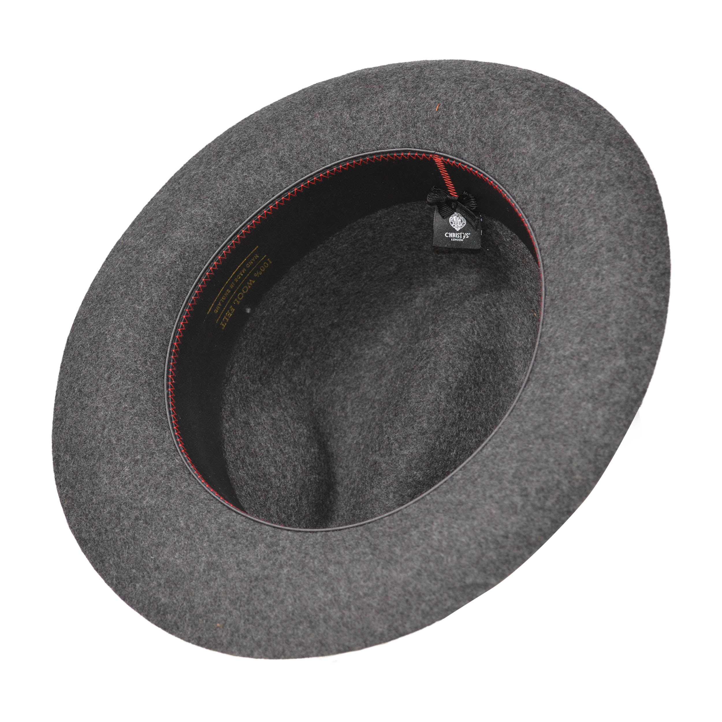 Wool Felt Trilby in Dark Grey Mix