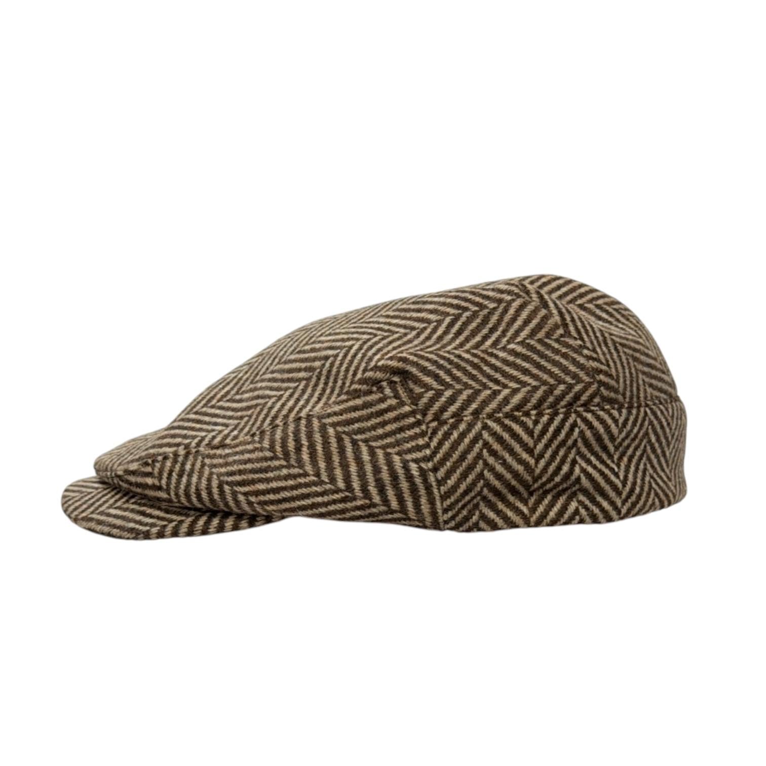 Merino Wool Herringbone Flatcap