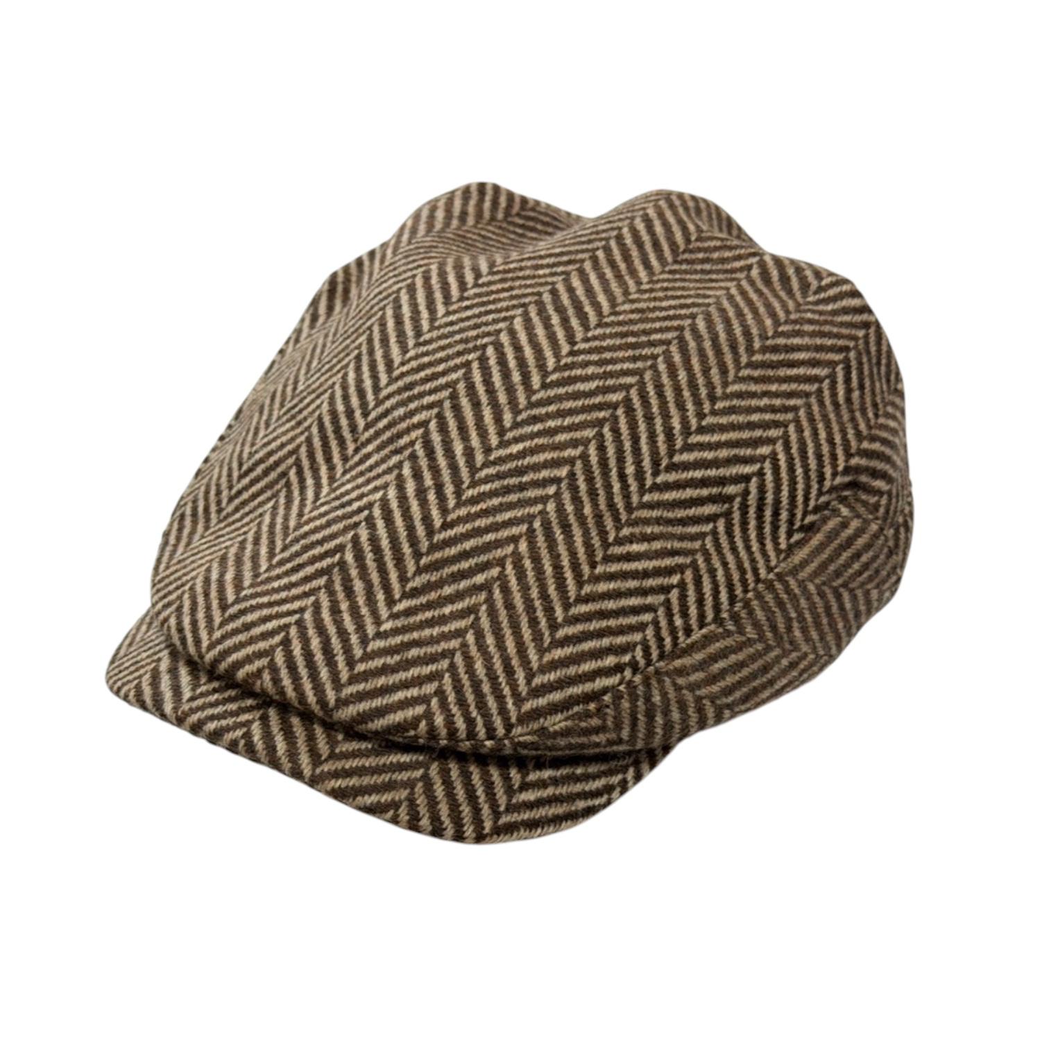 Merino Wool Herringbone Flatcap