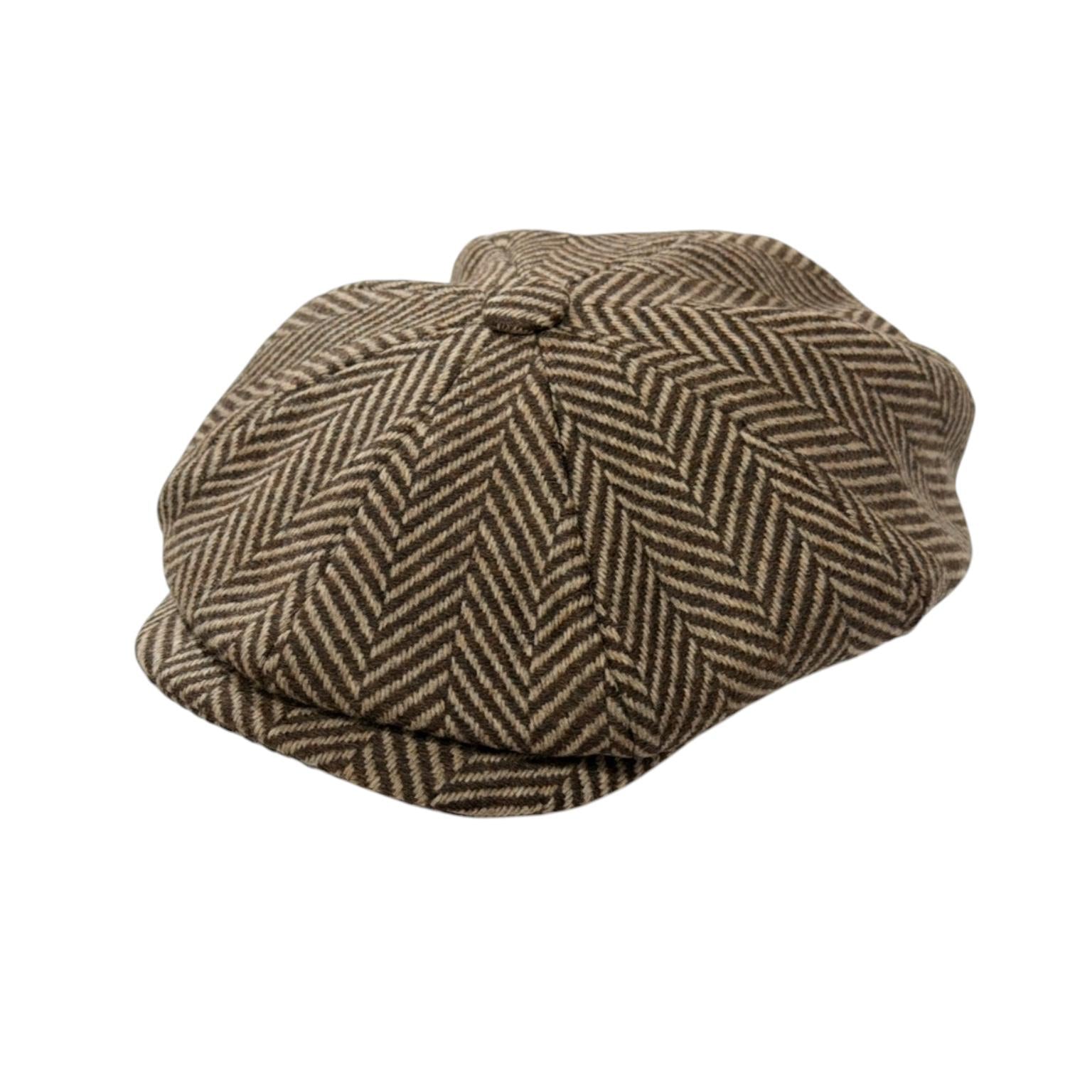 Merino Wool Herringbone Bakerboy