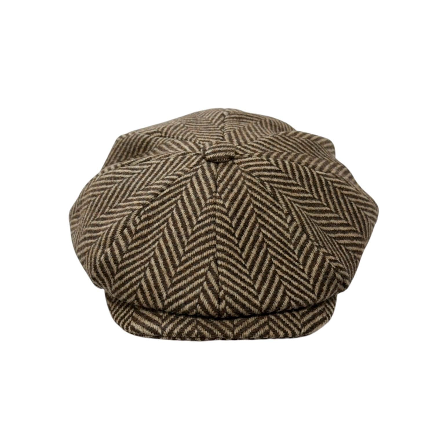 Merino Wool Herringbone Bakerboy