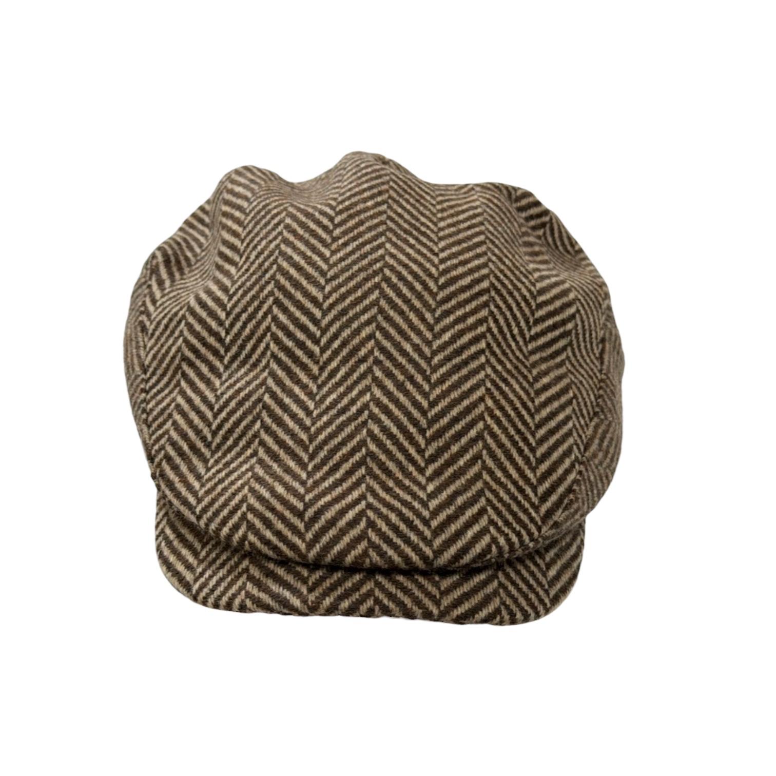 Merino Wool Herringbone Flatcap