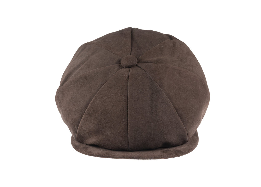 Choc 8 piece baker cap soft suede