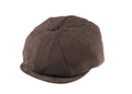 Choc 8 piece baker boy cap in soft suede