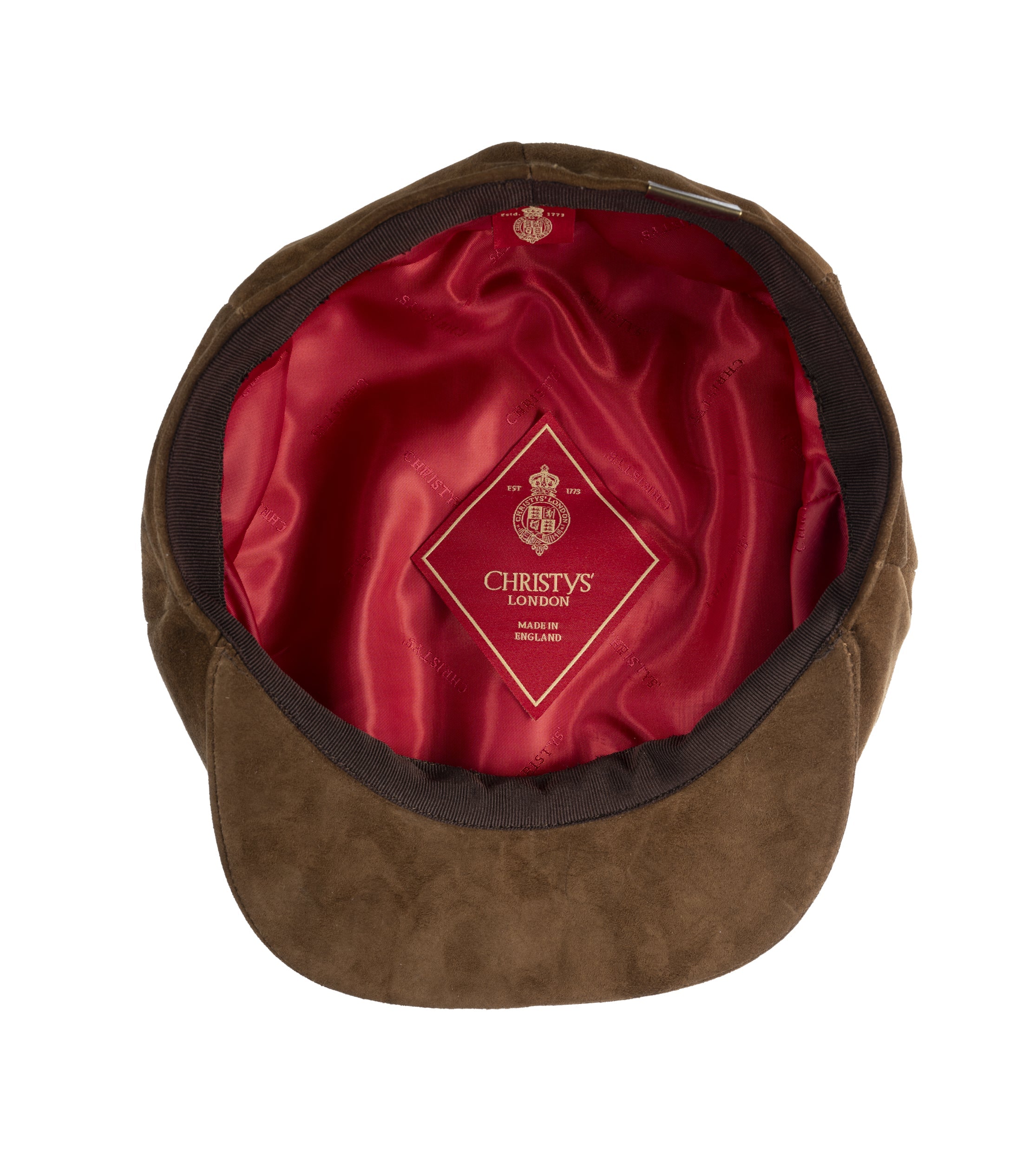 Toffee 8 piece baker boy cap in soft suede