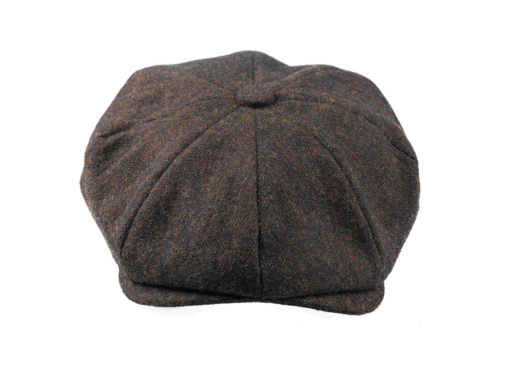 Tweed 8 Piece Cap in Brown
