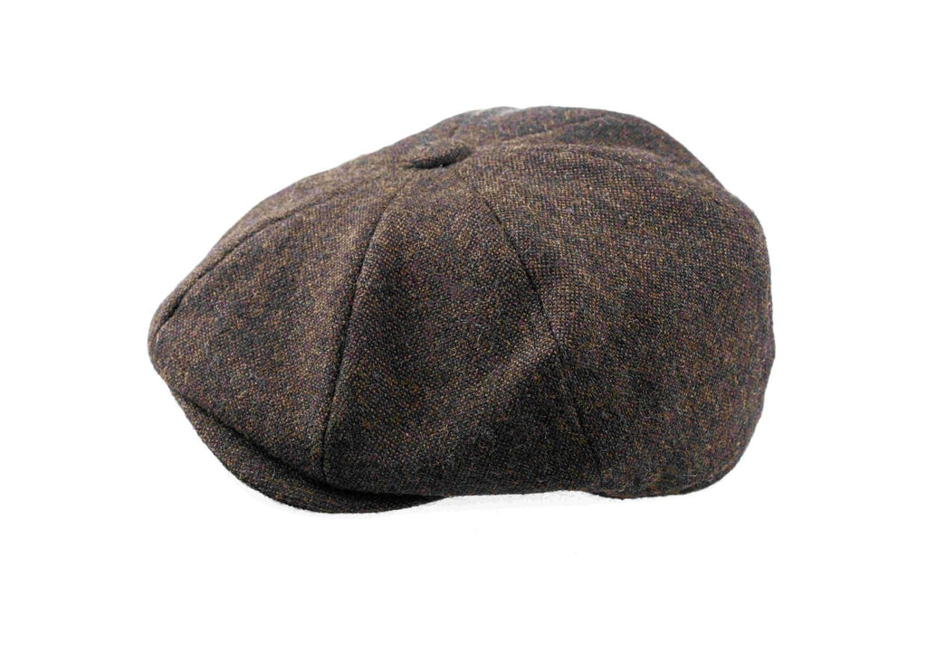 Tweed 8 Piece Cap in Brown