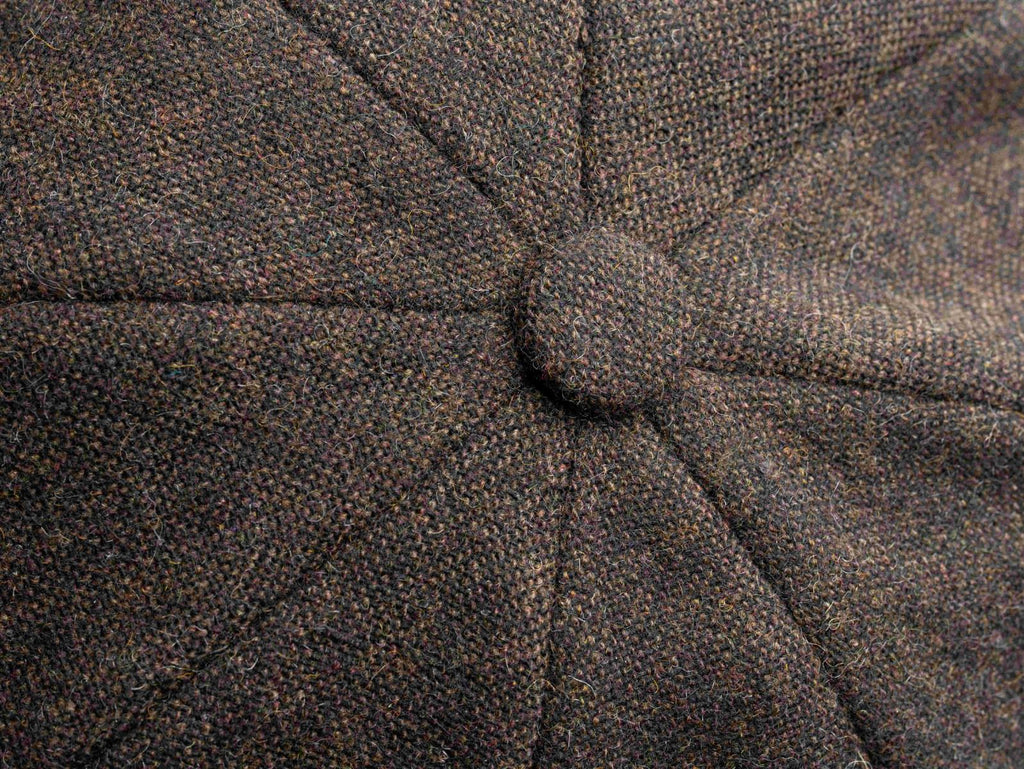 Tweed 8 Piece Cap in Brown