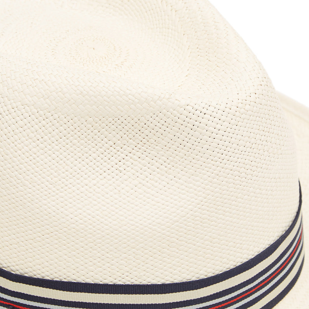 Classic Preset Panama Hat With No1 Regimental Band & Cream Binding