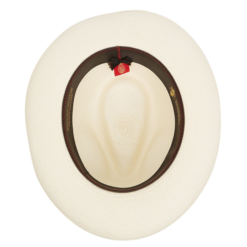 Classic Preset Regimental Panama Hat With No3 Band & Cream Binding