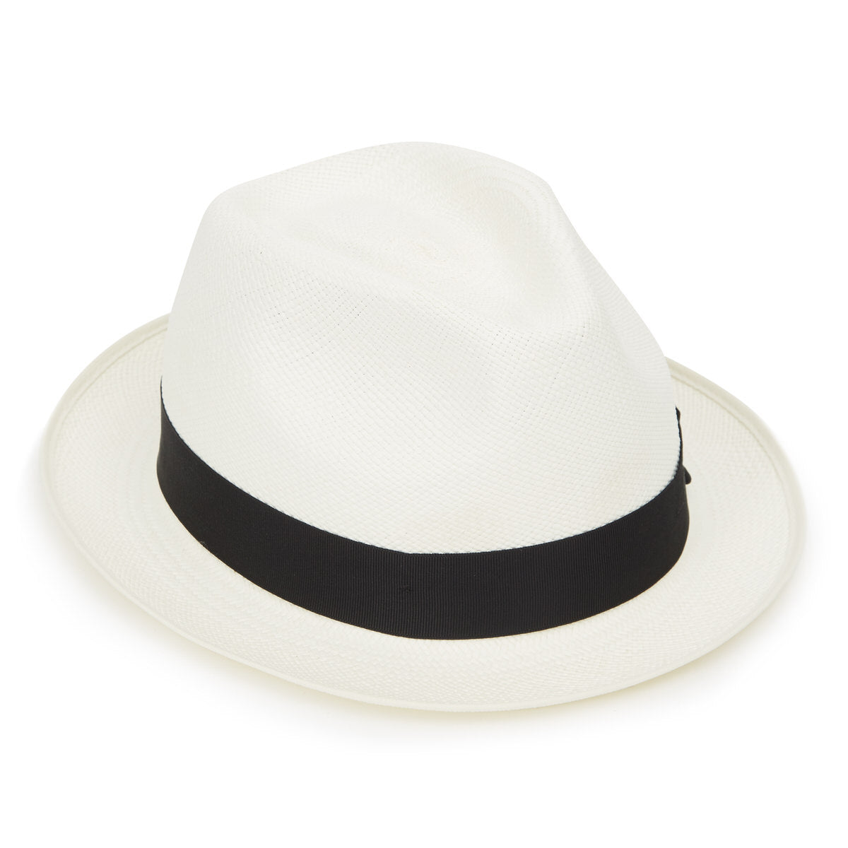 Classic Yorkie Panama Hat with Black Band & Cream Binding  display picture 1
