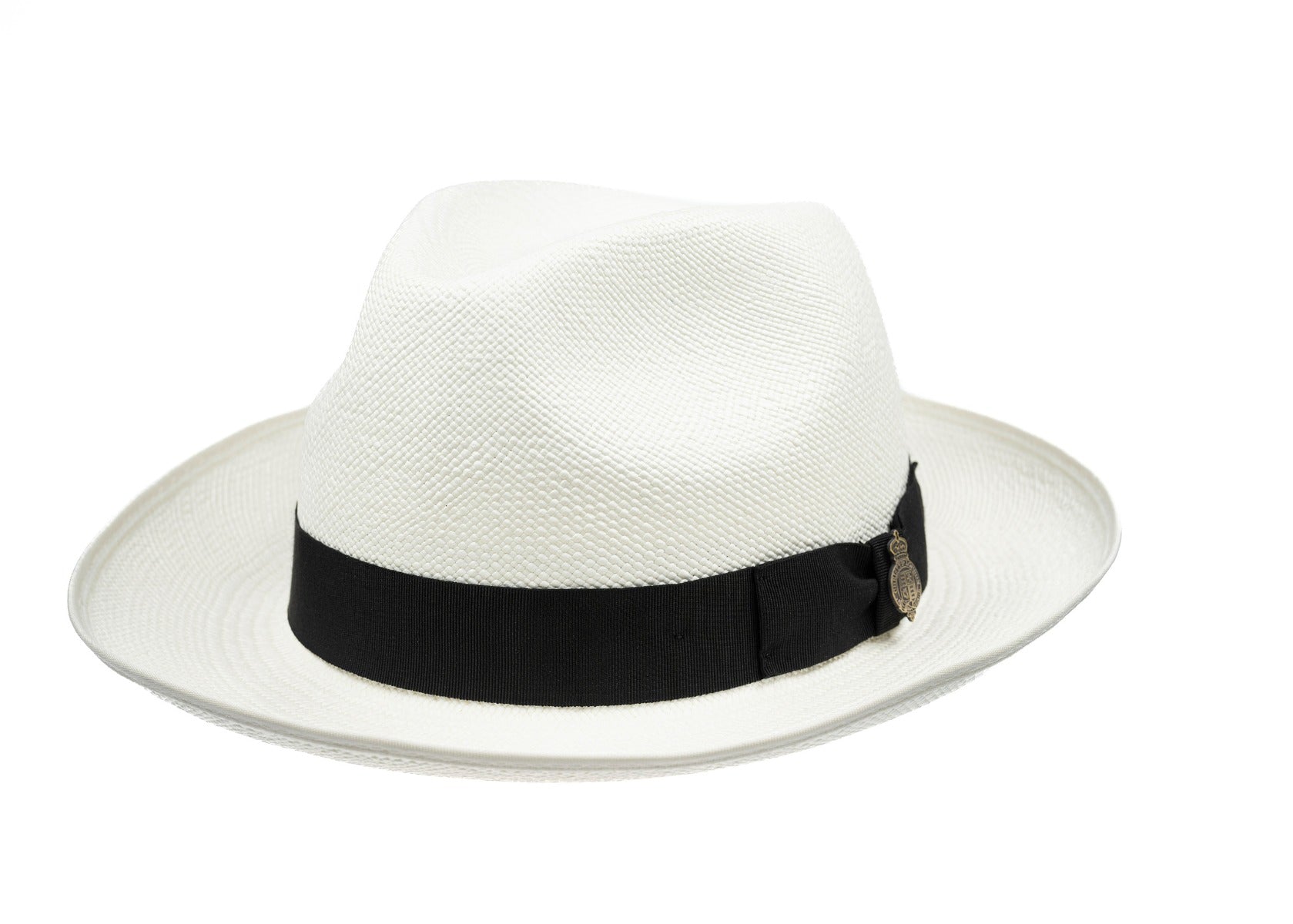 Superfine Preset Panama Hat With Black Band & Cream Binding